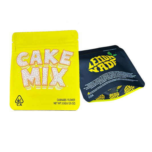 LEMONNADE Cake Mix Matte Texture 3.5g Rectangular Resealable Mylar Bag (Packaging Only)