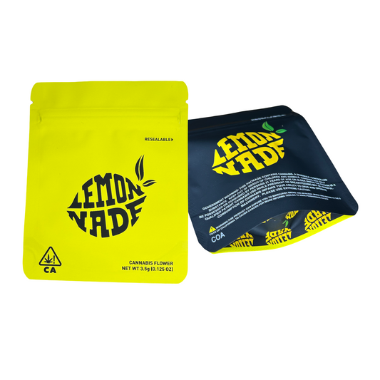 LEMONNADE Matte 3.5G Rectangular Resealable Mylar Bags (Packaging Only)