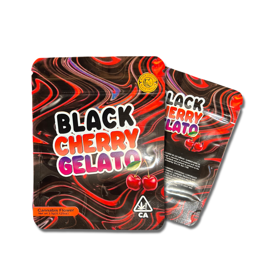 Black Cherry Gelato Glossy 3.5G Resealable Mylar Bags (Packaging Only)